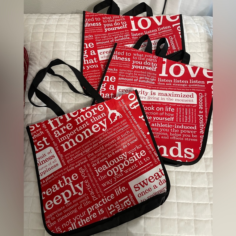 Three large lululemon bags